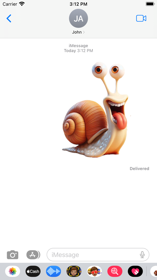 #4. Goofy Snail Stickers (iOS) Podle: Paul Scott
