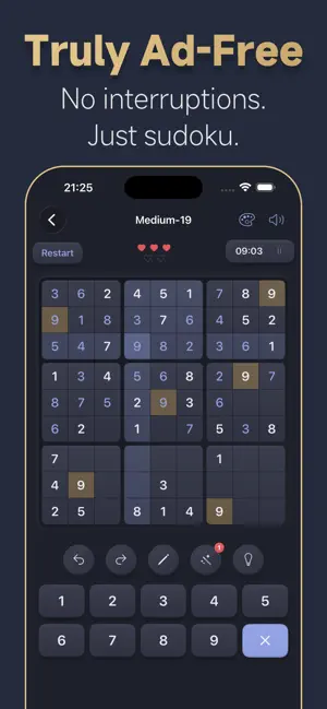 Sudoku · No Ads · Brain Puzzle screenshot 2