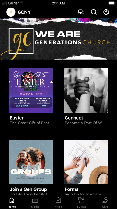 Generations Church NY Screenshot