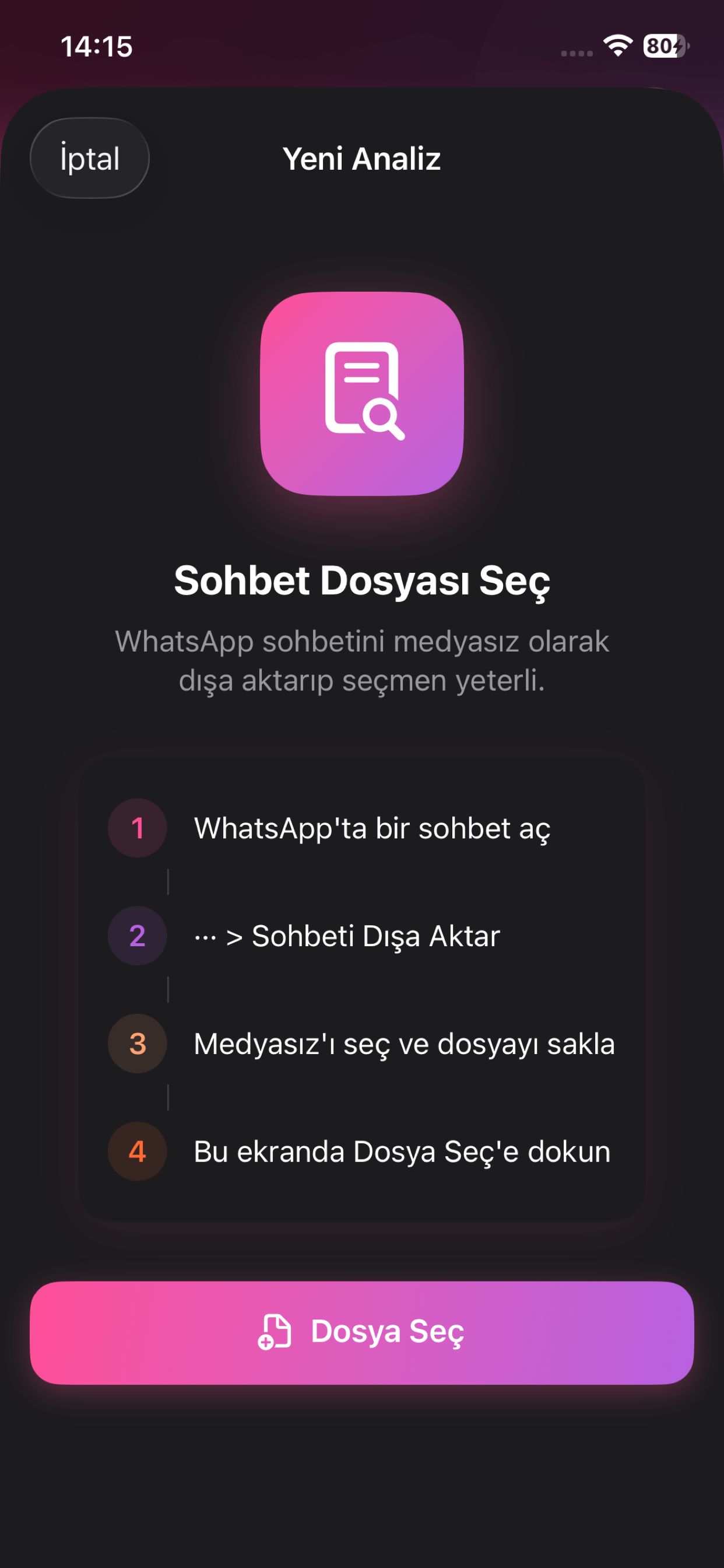 Sohbet Raporu screenshot 3
