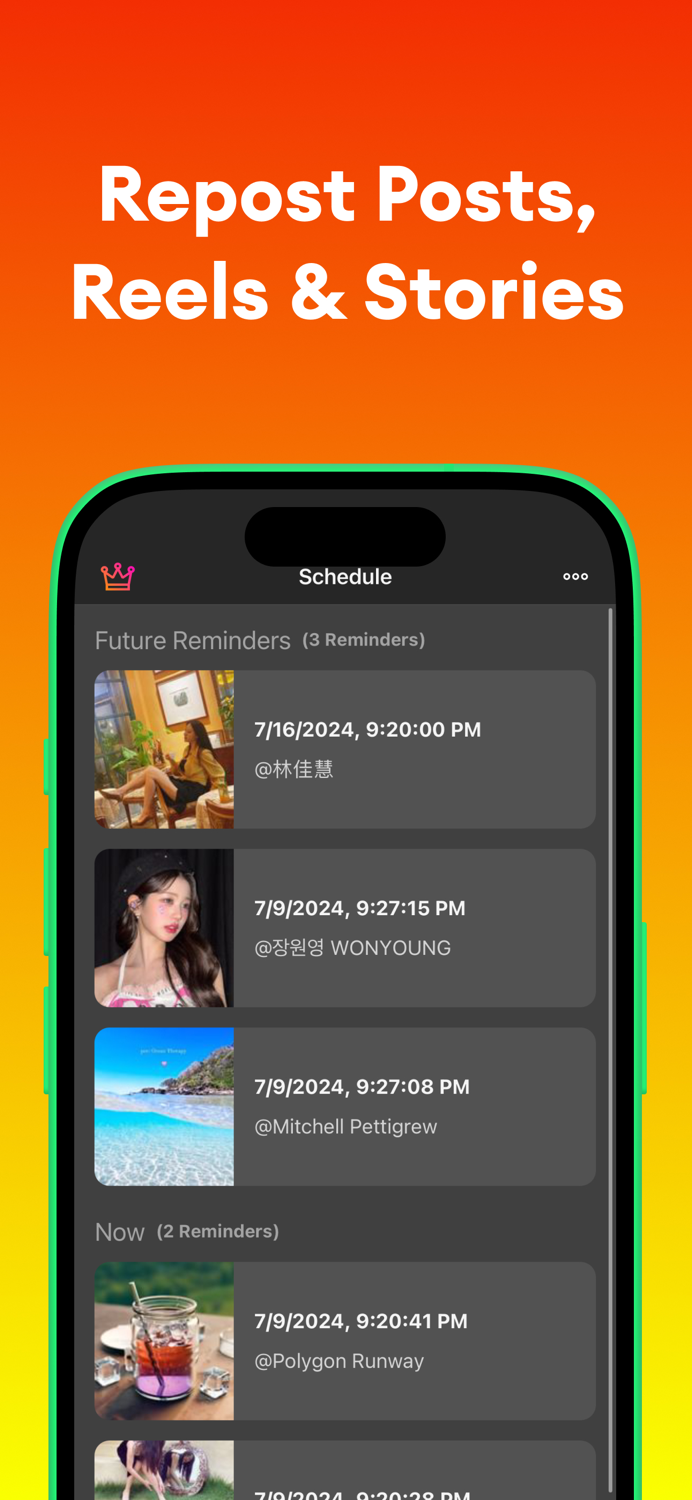 Repost Photos Reels and Story