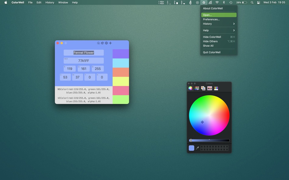 #3. ColorWell (macOS) 由: SweetP Productions, Inc.