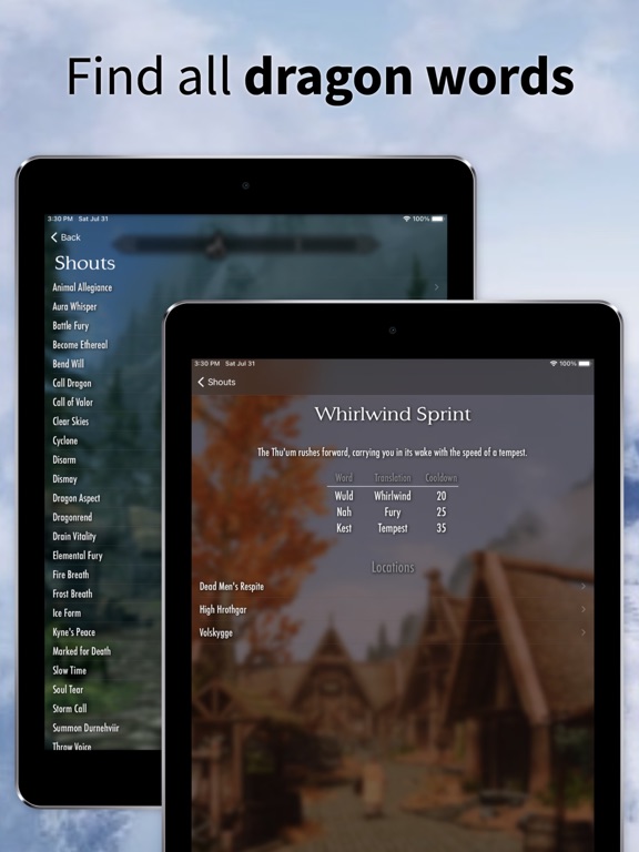 The Elder Scrolls Map iPad screenshot 4 - Utilities app