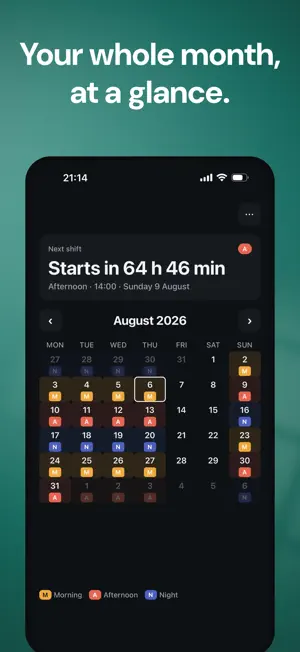 Shift Calendar – Shift Cycle screenshot 1