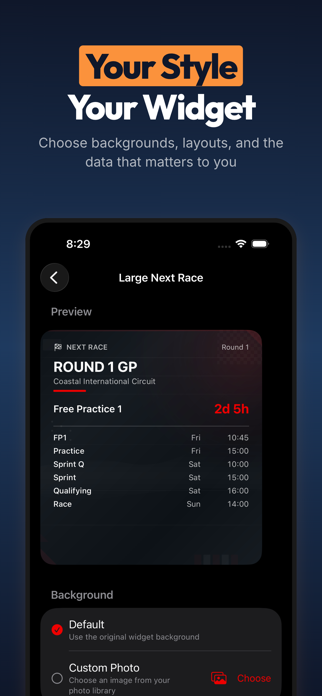 Moto Race Widget Screenshot 1 of 3