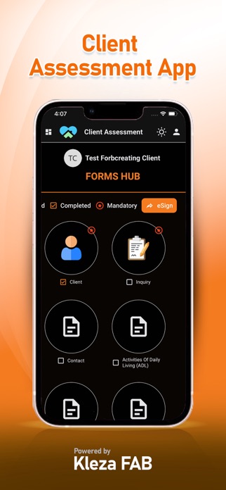 Client Assessment Screenshot 7 of 9