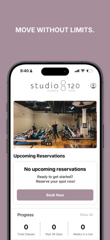 Studio 120 Pilates & Yoga iPhone screenshot