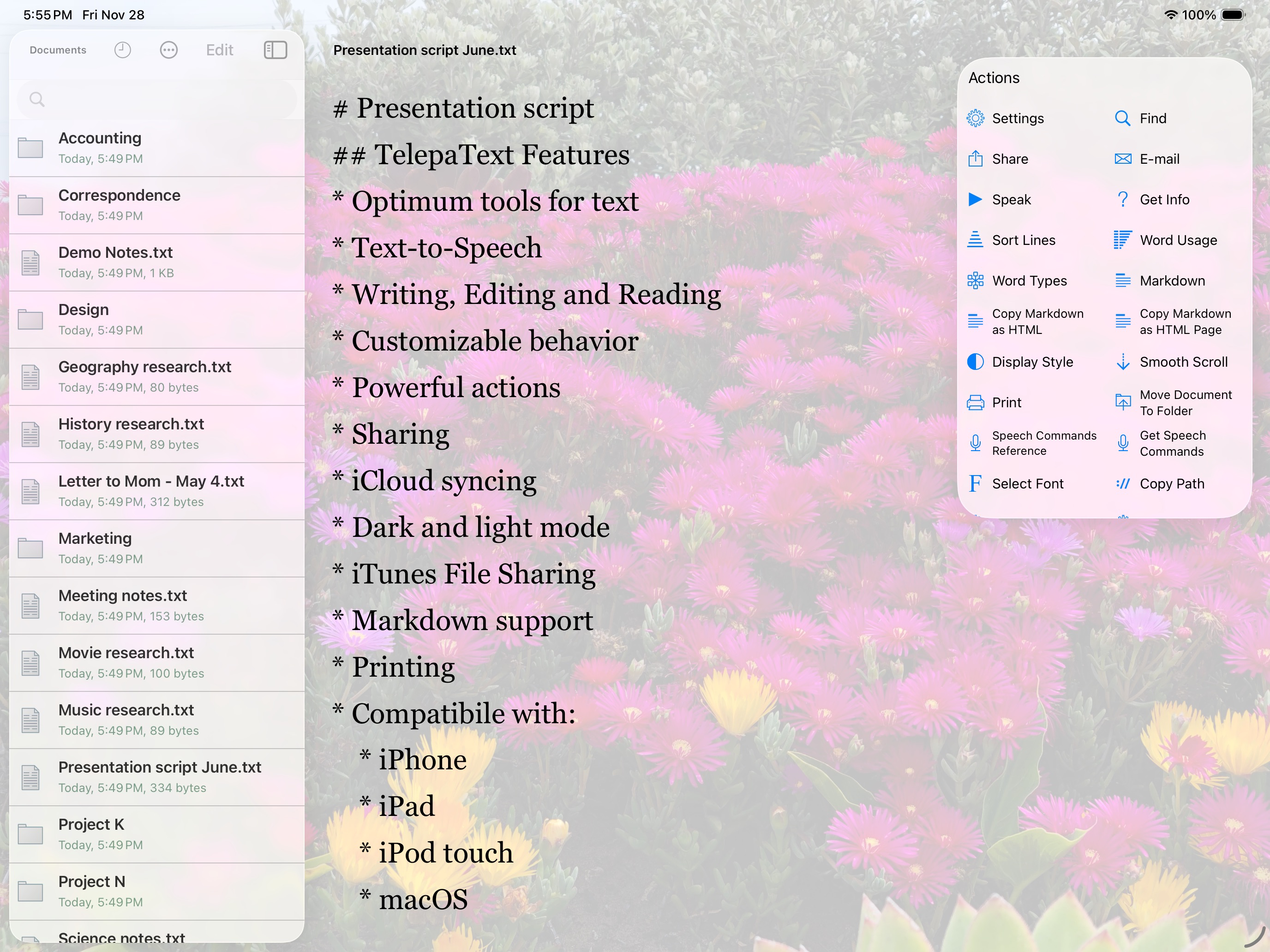 TelepaText - editor, speech screenshot 13
