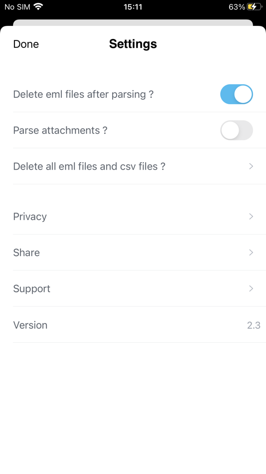 #2. Eml2csv (iOS) 由: 格雷 徐