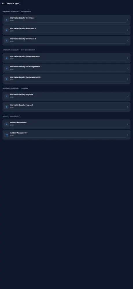 CISM Practice Exam Prep screenshot 2