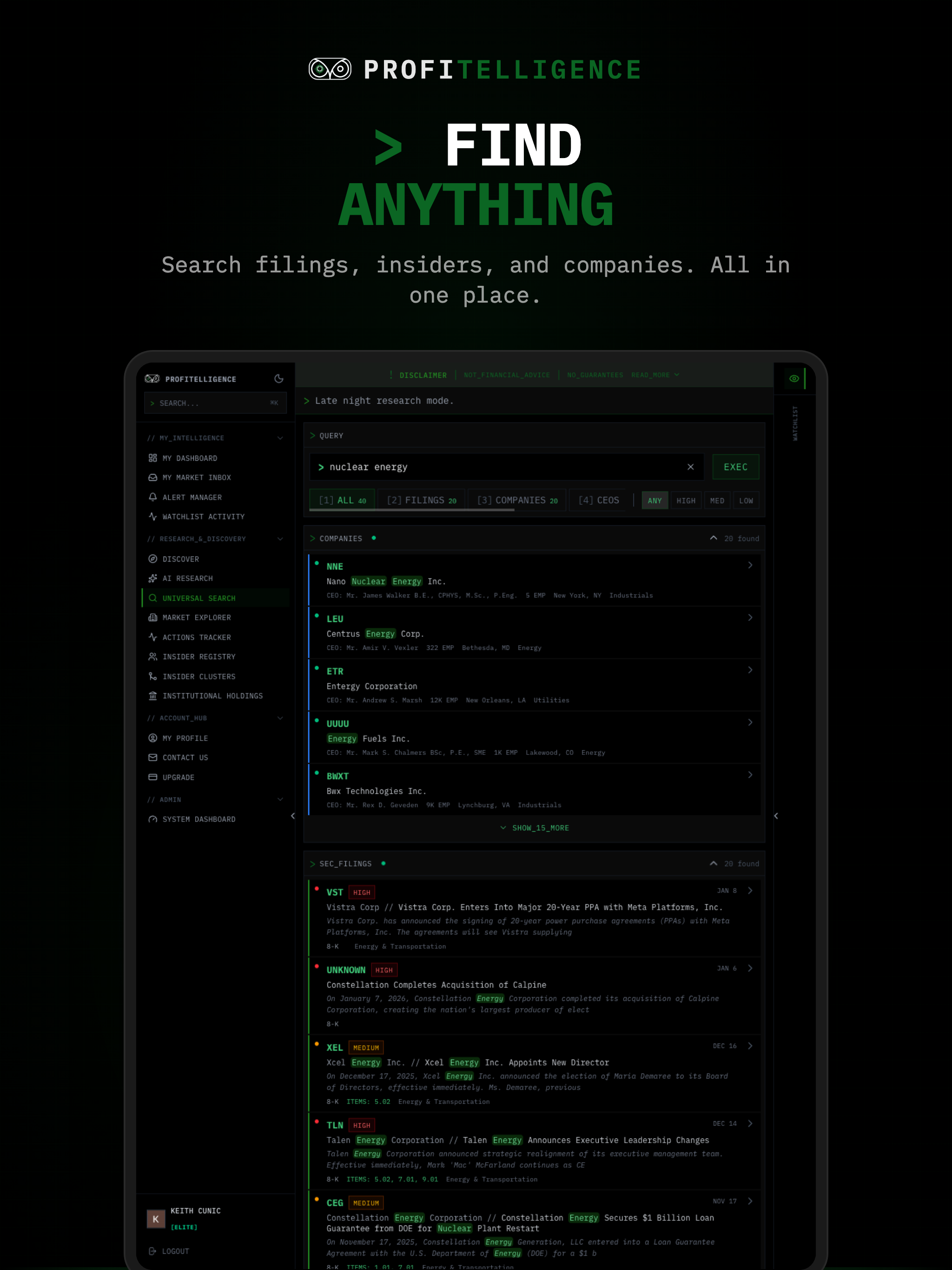 Profitelligence screenshot 15