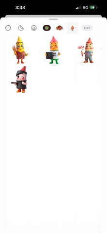 Blushing Crayon Stickers screenshot