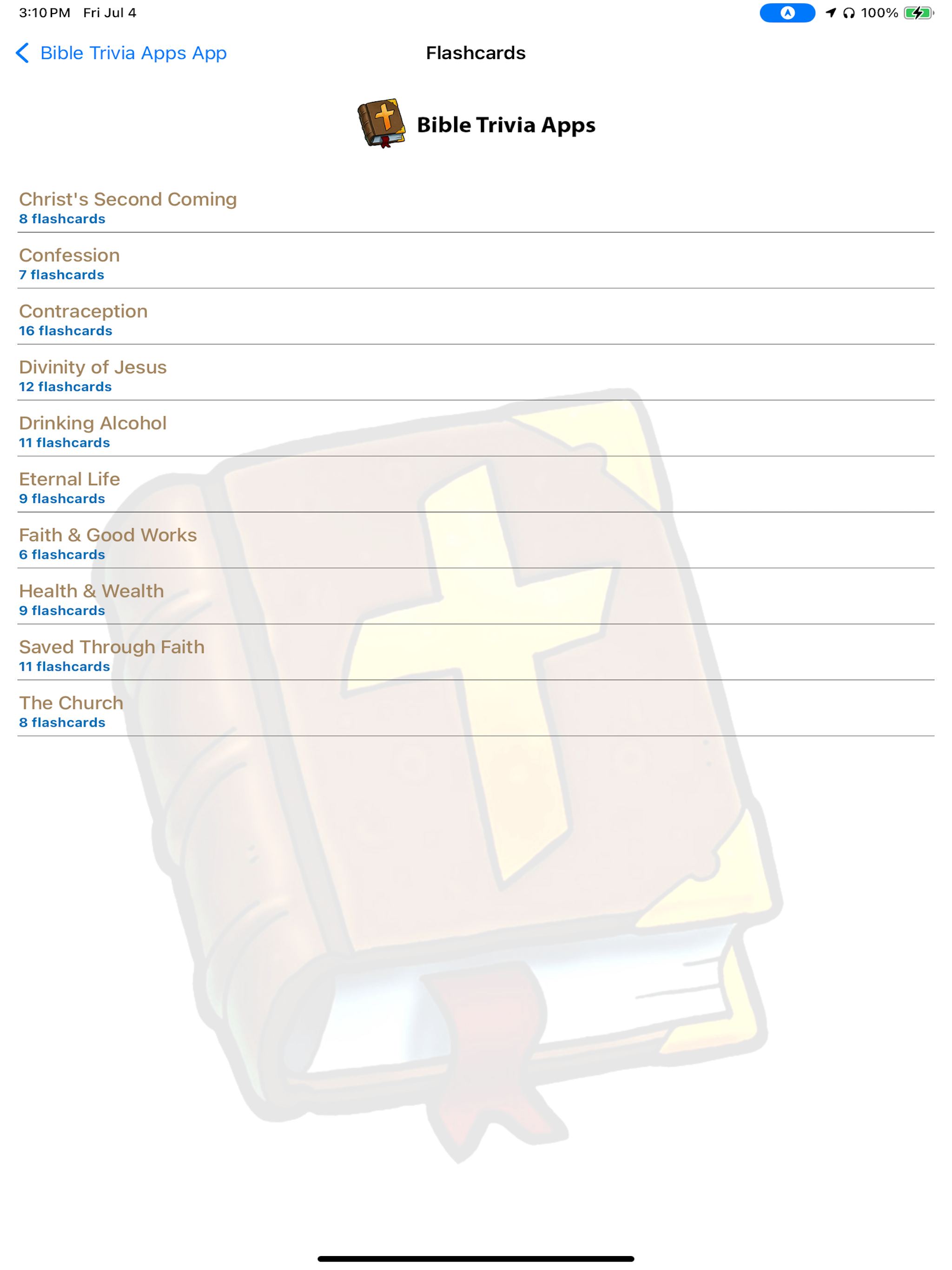 Bible Trivia Apps
