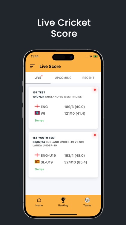 Live Cricket Score - Cricket