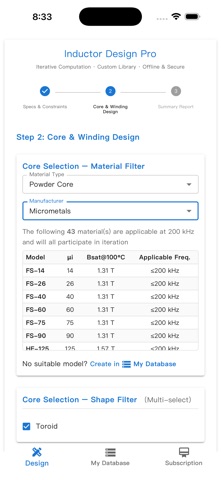 Inductor Design Pro Screenshot 4 of 8
