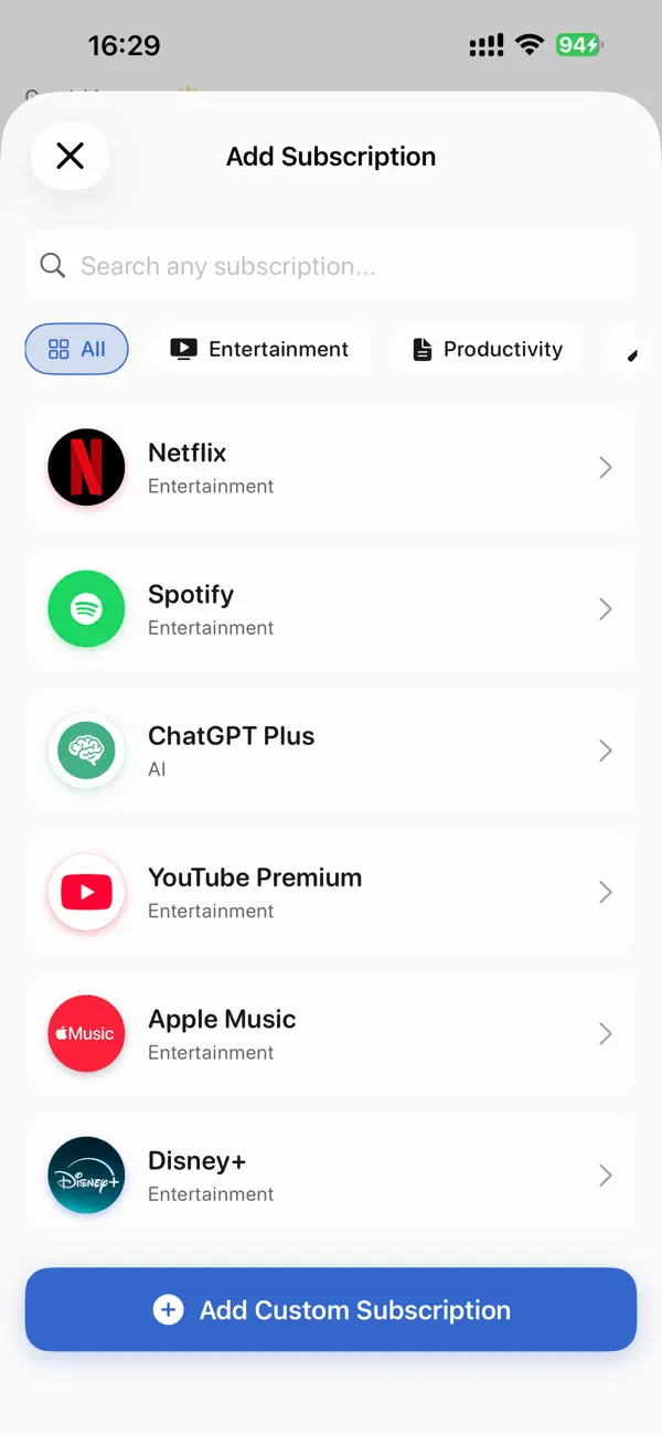 #3. Subscription tracker: Subly (iOS) Von: 茵 吕
