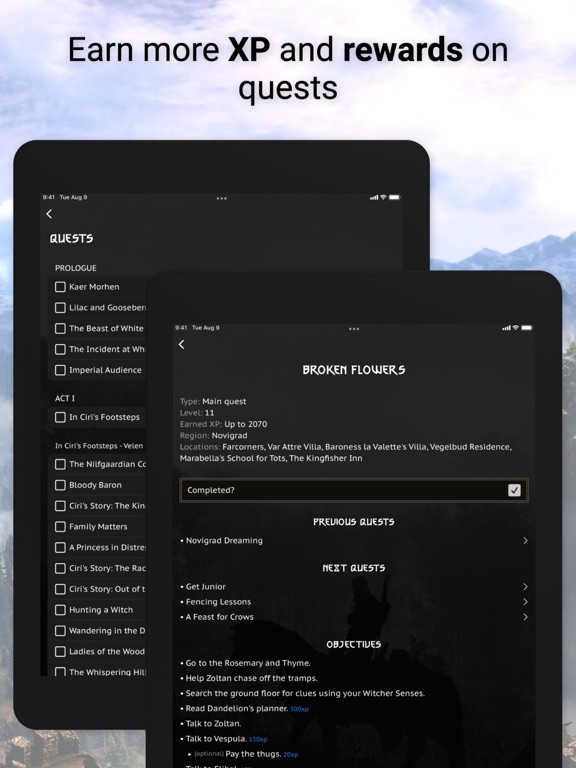 The Witcher 3 Map & Companion iPad screenshot 3 - Utilities app
