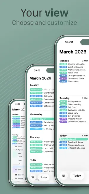 Agendo Week Calendar screenshot 2
