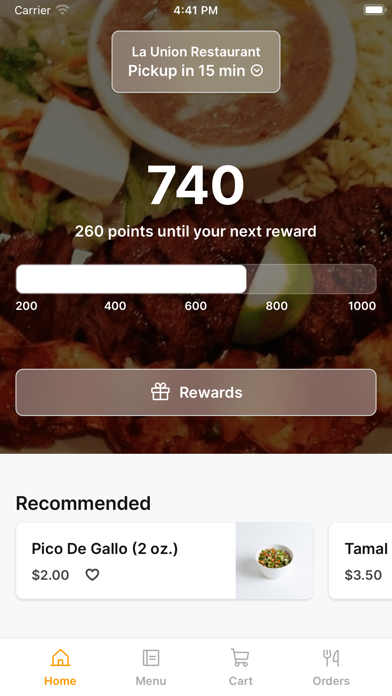 La Union Restaurant To Go iPhone screenshot 1 - Food & Drink app