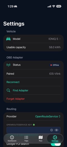 IONIQ Telemetry Screenshot 2 of 4