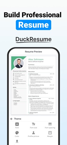 Resume Builder & PDF CV Maker iPhone screenshot 1