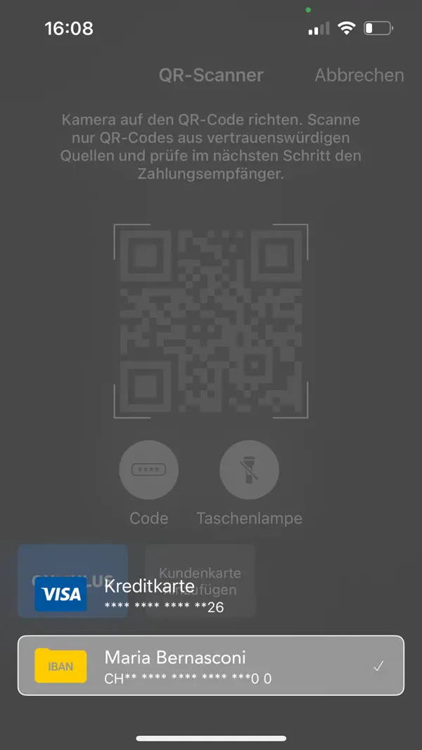 PostFinance TWINT iPhone App Screenshot 3 – Finanzen
