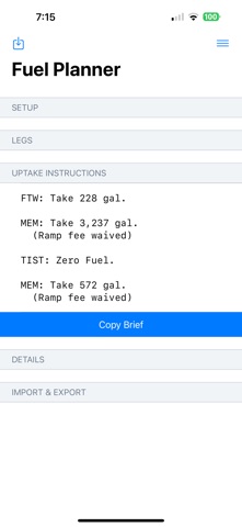 Fuel Planner screenshot