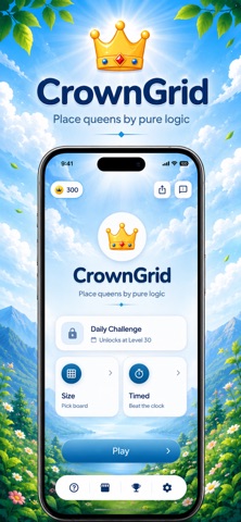 CrownGrid - Queen Puzzle Screenshot 1 of 7