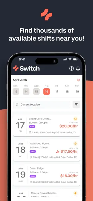 Switch - Healthcare Jobs screenshot 1