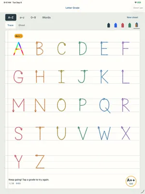 Letter Grade Writing screenshot 1