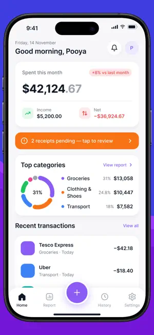 Expenz: AI Receipt Scanner screenshot 1