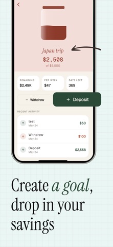 Savings Goal - Eos iPhone screenshot