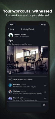 Rebase: Workout with Friends iPhone screenshot