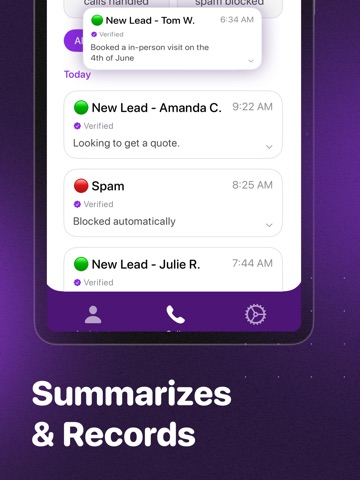 AI Phone Receptionist: TTYL iPad screenshot