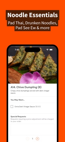 Pad Thai Noodle Restaurant iPhone screenshot