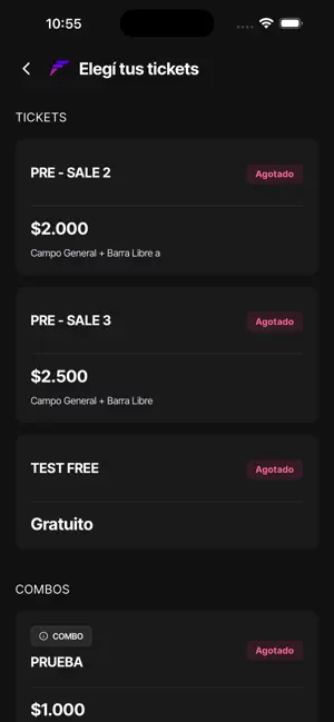 FlashPass: eventos en vivo iPhone screenshot 5