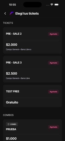 FlashPass: eventos en vivo iPhone screenshot 5