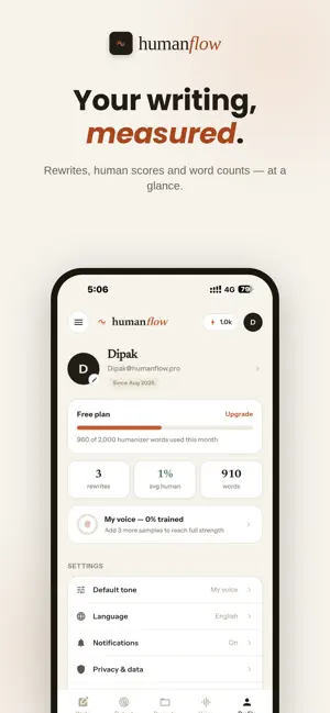 HumanFlow — AI Humanizer screenshot 2