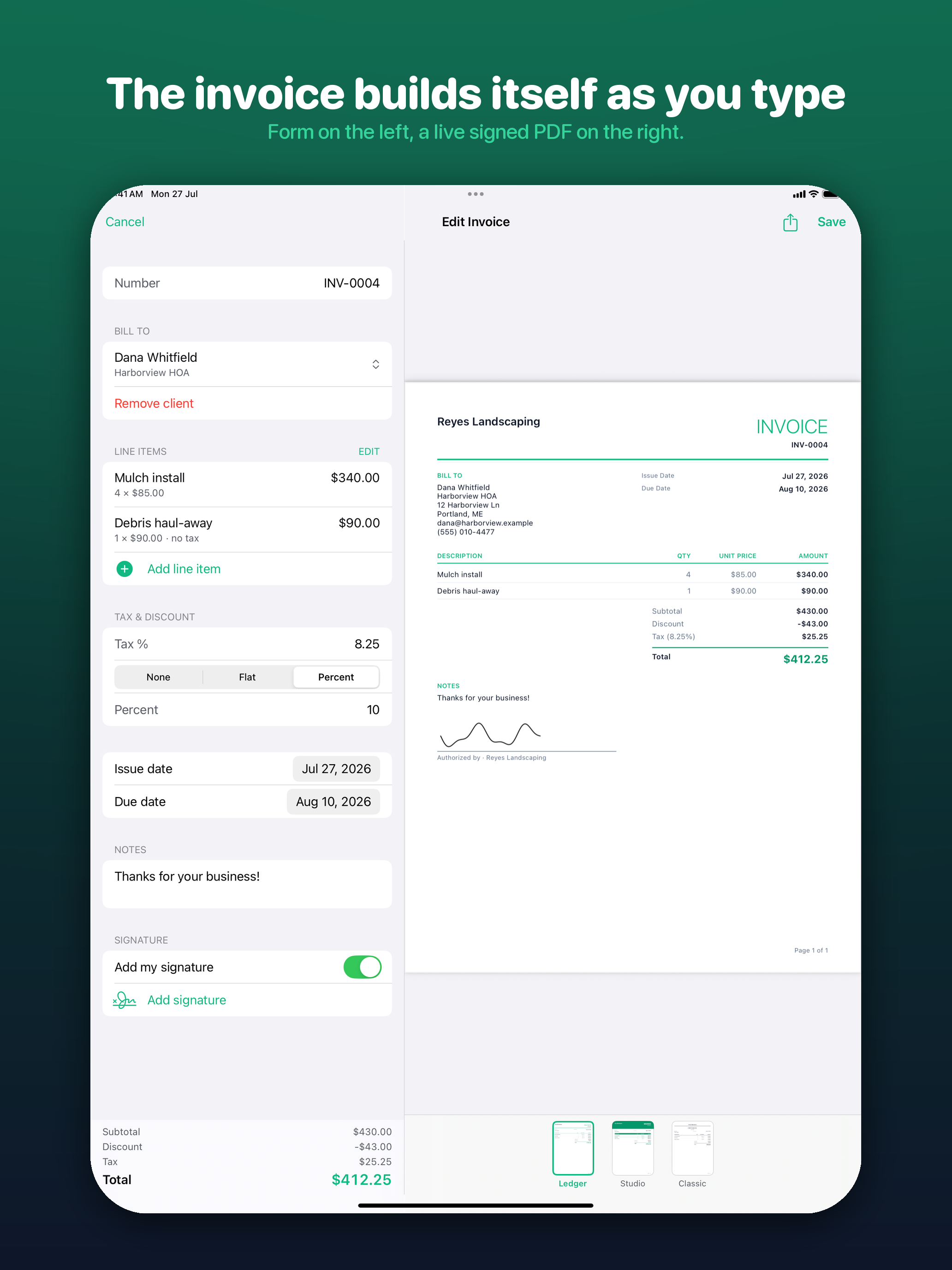 FairInvoice: Invoice Maker screenshot 8