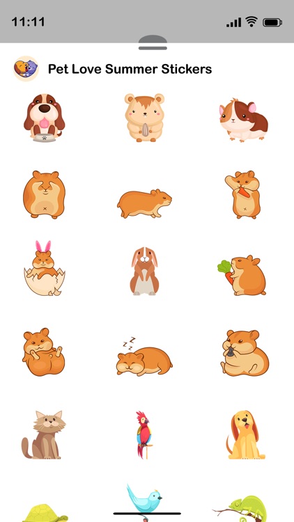 Pets Love  Summer Stickers