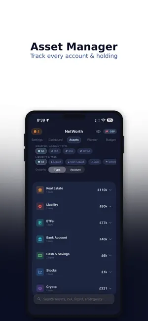 Net Worth Tracker - NetWorth screenshot 3