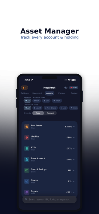 Net Worth Tracker - NetWorth Screenshot 3 of 10