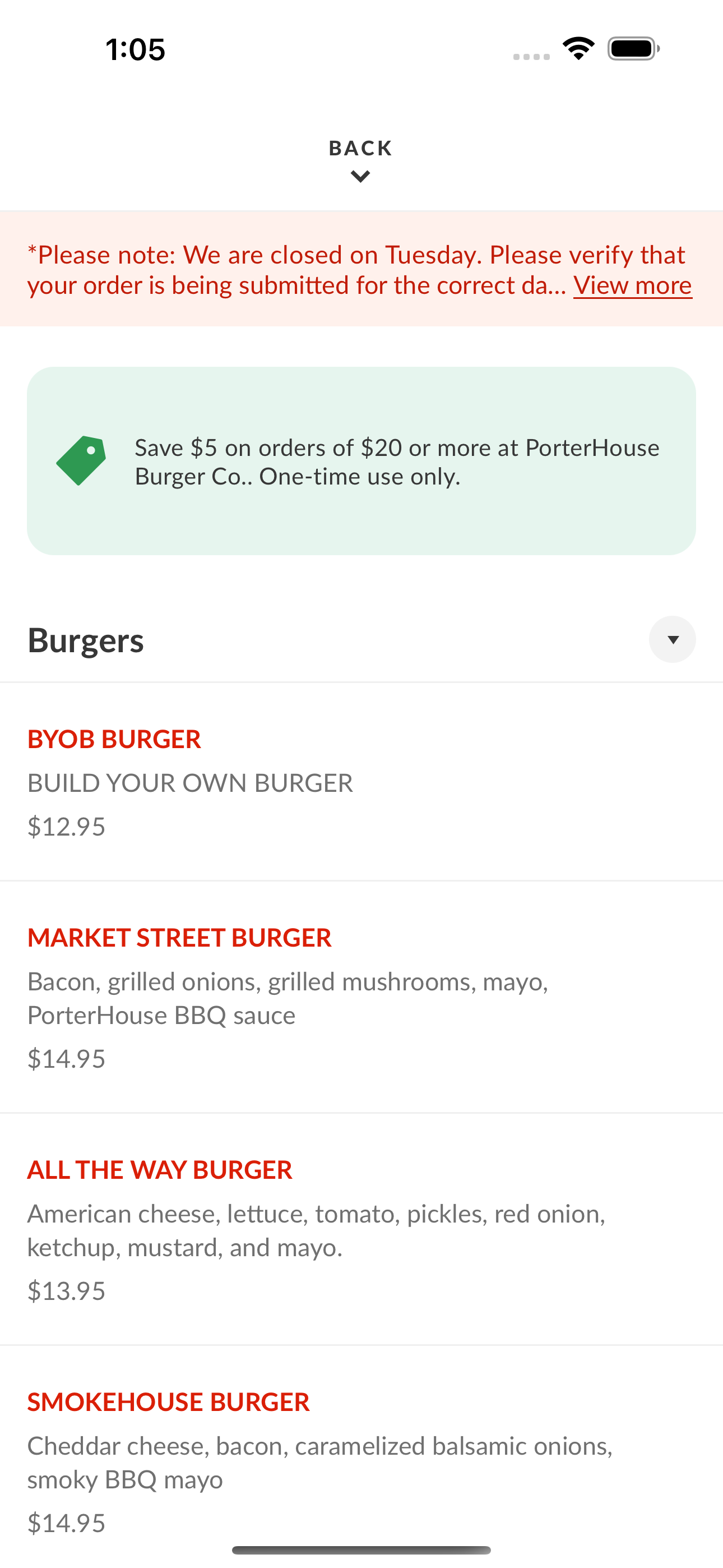 PorterHouse Burger Company