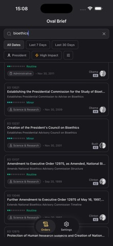 Oval Brief screenshot