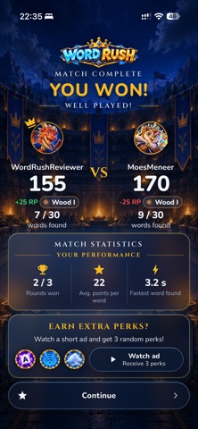 Word Rush: Word Battles Screenshot 4 of 8