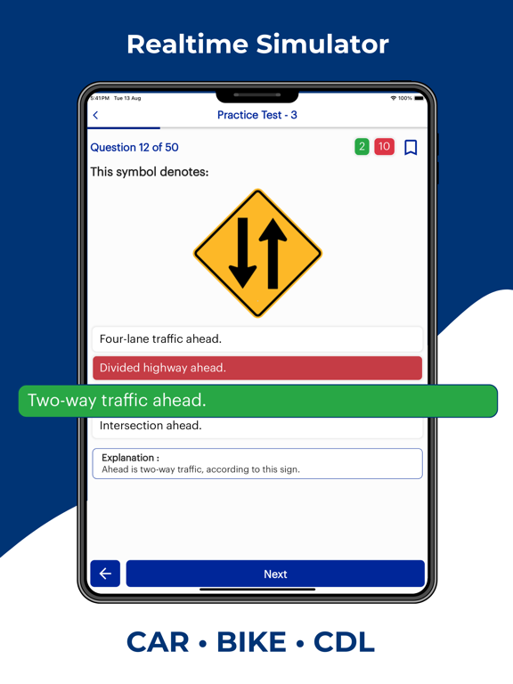 New Jersey MVC Permit Practice iPad screenshot 2 - Education app