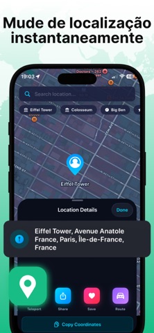 Mudador de localização : GPS iPhone screenshot 1