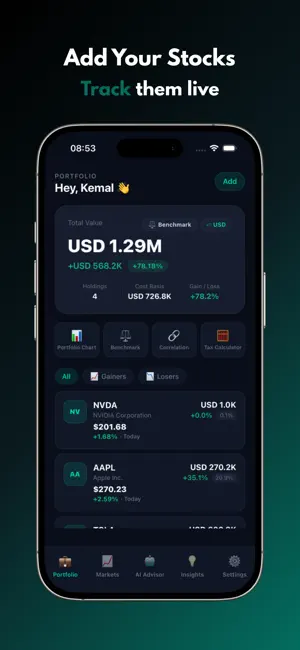 AI Stocks: Tracker & Analysis screenshot 1