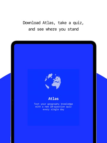 Atlas: Daily Geography Quiz iPad screenshot