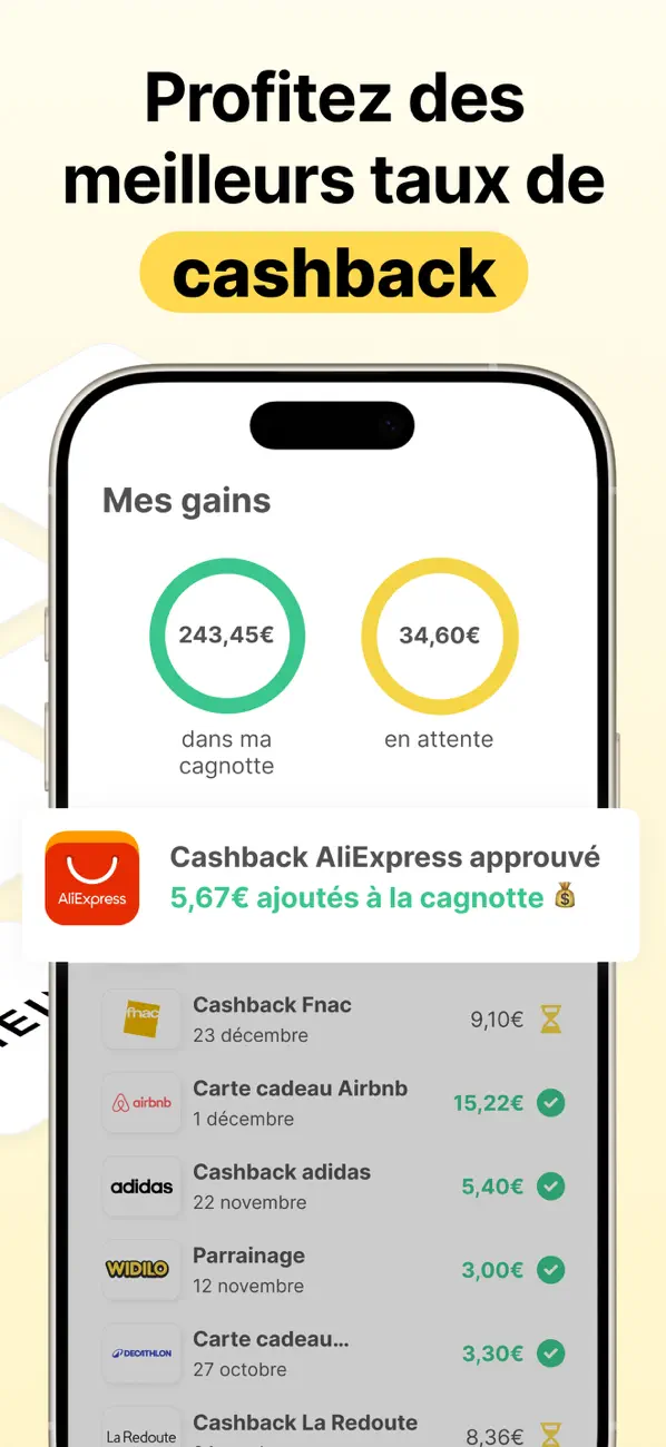 Screenshot #2 pour Widilo: Cashback & Codes Promo
